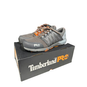 Timberland Pro Radius Composite Safety Toe Gray Orange Shoes Men Size 13